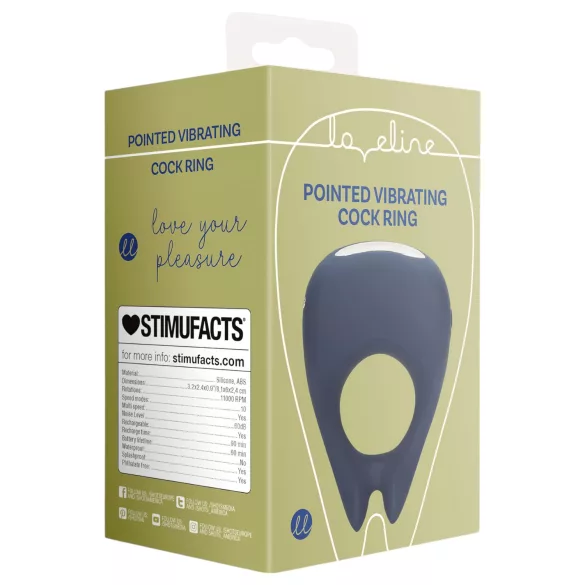 Loveline - anel peniano vibratório recarregável - silicone azul