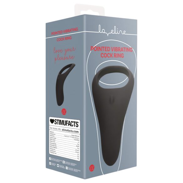 Loveline - anel peniano e escrotal vibratório recarregável - silicone preto