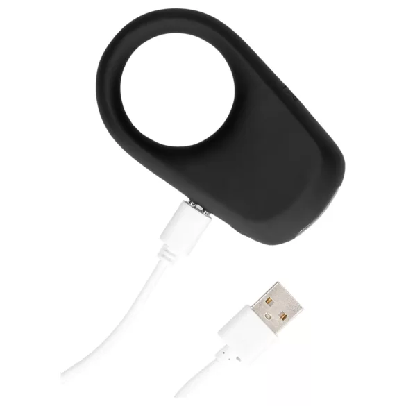 Loveline - anel peniano vibratório recarregável - silicone preto