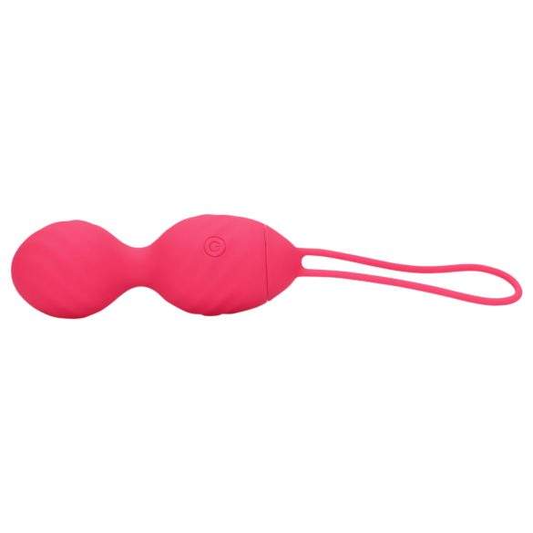Loveline - bola vaginal vibratória texturizada - silicone rosa