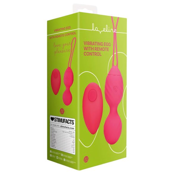 Loveline - bola vaginal vibratória texturizada - silicone rosa