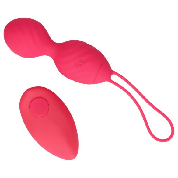 Loveline - bola vaginal vibratória texturizada - silicone rosa