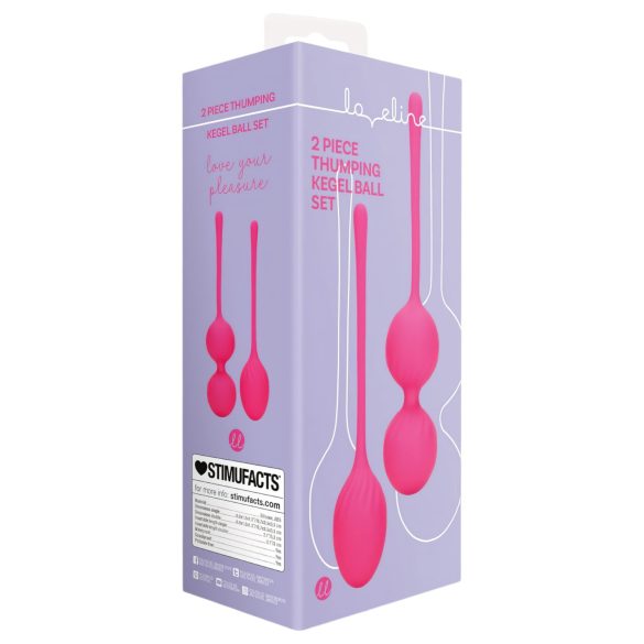 Loveline - bolas kegel com peso - kit 2 peças - rosa