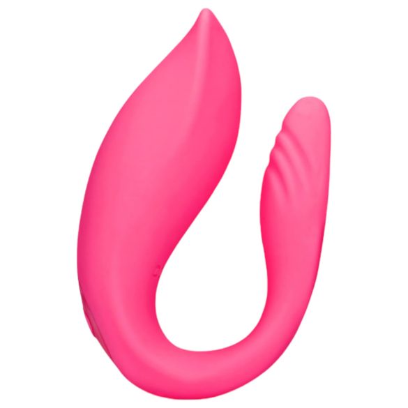 Loveline - vibrador casal recarregável com controle sem fio - silicone rosa