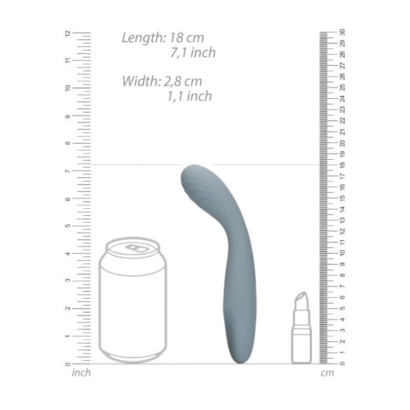 Loveline - vibrador ponto G recarregável - silicone cinza