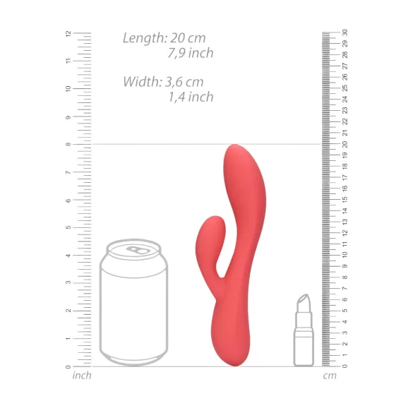 Loveline - vibrador recarregável, resistente à água, com estimulador de clitóris (rosa)