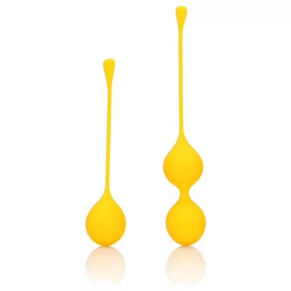 Loveline - bolas tailandesas de silicone - kit 2 peças - amarelo