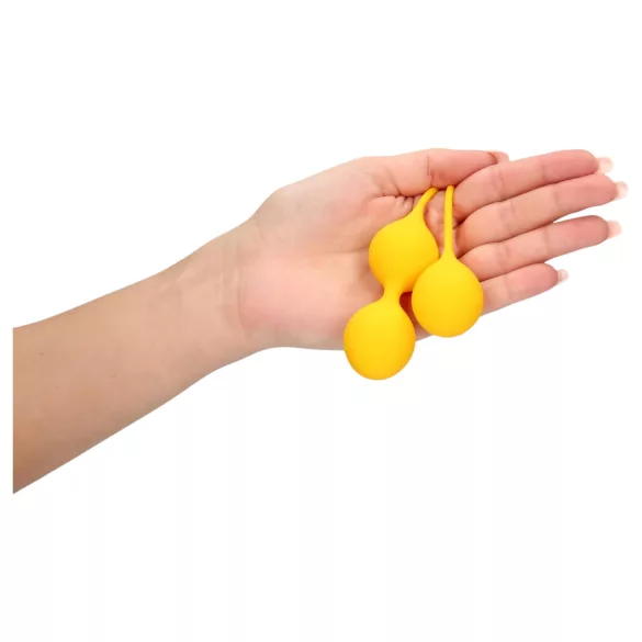 Loveline - bolas tailandesas de silicone - kit 2 peças - amarelo