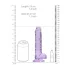 RealRock - dildo realístico transparente - roxo - 17cm