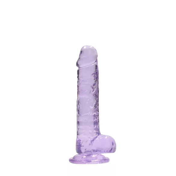 RealRock - dildo realístico transparente - roxo - 17cm
