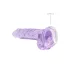 RealRock - dildo realístico transparente - roxo - 17cm
