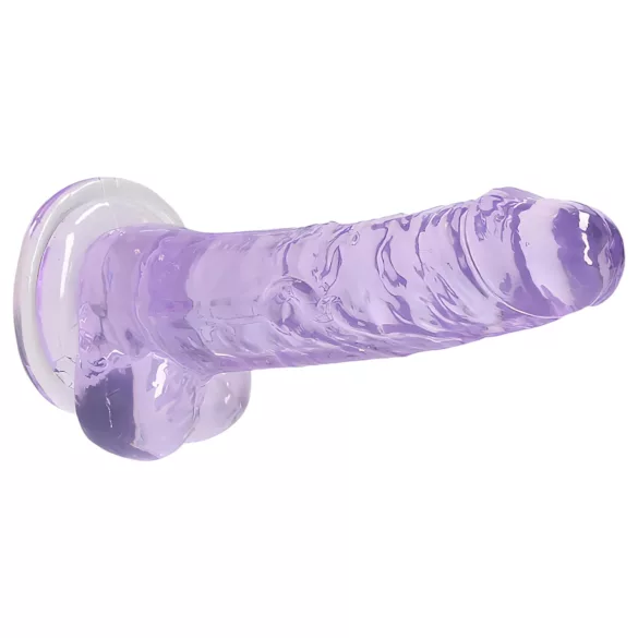 RealRock - dildo realístico transparente - roxo - 17cm