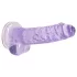 RealRock - dildo realístico transparente - roxo - 17cm