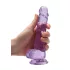 RealRock - dildo realístico transparente - roxo - 17cm
