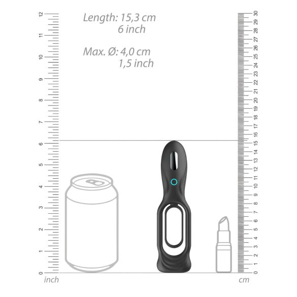 No.88 - anel peniano vibratório - silicone preto