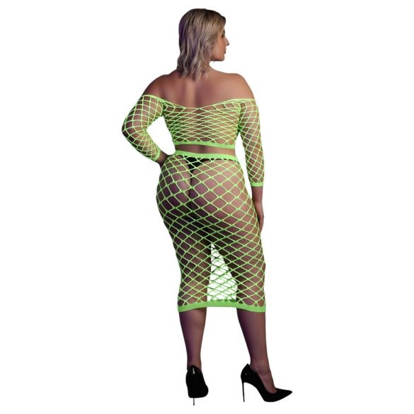Ouch! - conjunto saia e top fosforescente - neon verde