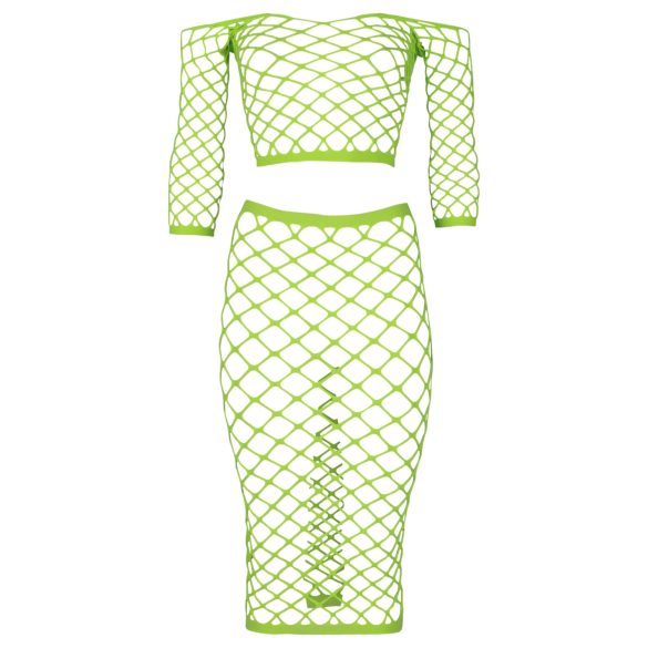 Ouch! - conjunto saia e top fosforescente - neon verde