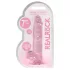 RealRock - dildo realístico transparente - silicone rosa 17cm