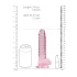 RealRock - dildo realístico transparente - silicone rosa 17cm