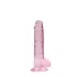 RealRock - dildo realístico transparente - silicone rosa 17cm