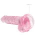 RealRock - dildo realístico transparente - silicone rosa 17cm