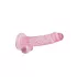 RealRock - dildo realístico transparente - silicone rosa 17cm