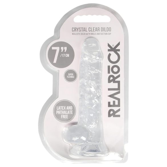 RealRock - dildo realístico transparente - 17cm