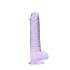RealRock - dildo realístico transparente - roxo 19cm