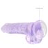 RealRock - dildo realístico transparente - roxo 19cm
