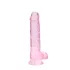 RealRock - dildo realístico transparente - rosa 19cm