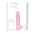 RealRock - dildo realístico transparente - rosa 19cm