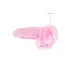 RealRock - dildo realístico transparente - rosa 19cm