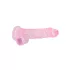RealRock - dildo realístico transparente - rosa 19cm