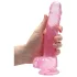 RealRock - dildo realístico transparente - rosa 19cm