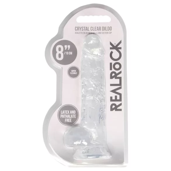 RealRock - dildo realístico transparente - 19cm