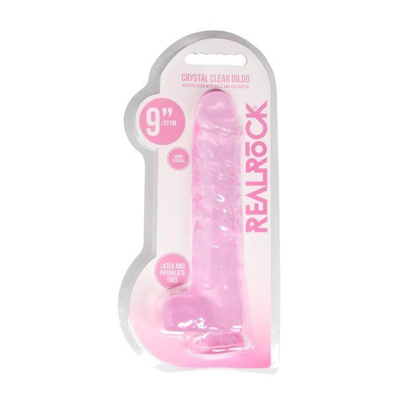 RealRock - dildo realístico transparente - pink 22cm