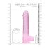 RealRock - dildo realístico transparente - pink 22cm