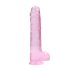 RealRock - dildo realístico transparente - pink 22cm