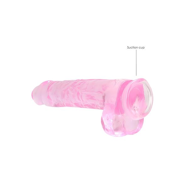 RealRock - dildo realístico transparente - pink 22cm