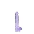RealRock - dildo realístico transparente - roxo - 15cm