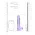 RealRock - dildo realístico transparente - roxo - 15cm