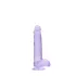 RealRock - dildo realístico transparente - roxo - 15cm