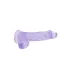 RealRock - dildo realístico transparente - roxo - 15cm