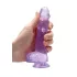RealRock - dildo realístico transparente - roxo - 15cm