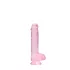 RealRock - dildo realístico transparente - pink 15cm