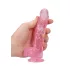 RealRock - dildo realístico transparente - pink 15cm