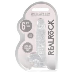 RealRock - dildo realístico transparente - 15cm
