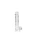 RealRock - dildo realístico transparente - 15cm