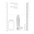 RealRock - dildo realístico transparente - 15cm