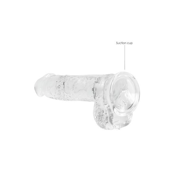 RealRock - dildo realístico transparente - 15cm